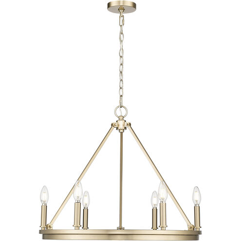 Carruth 6 Light 25 inch Modern Gold Chandelier Ceiling Light